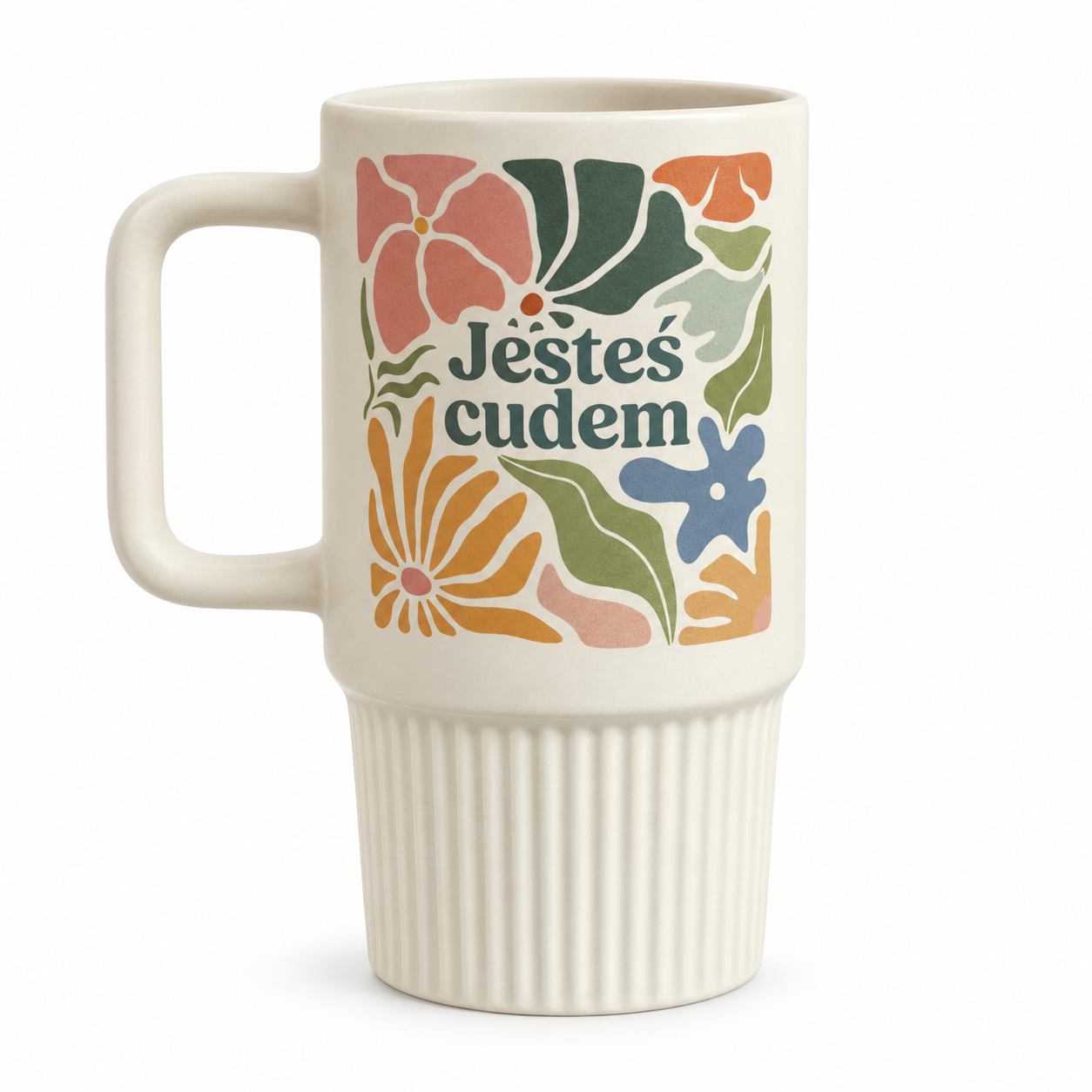 Kubek ceramiczny z pokrywką - Jesteś cudem Kubek cermiczny z pokrywką – Jesteś cudem