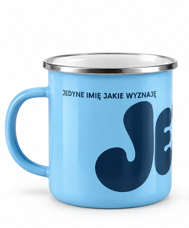 Kubek emaliowany - Jezus Kubek emaliowany – Jezus