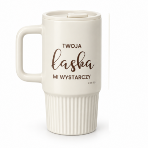 Kubek ceramiczny z pokrywką - Łaska Kubek ceramiczny z pokrywką - Łaska