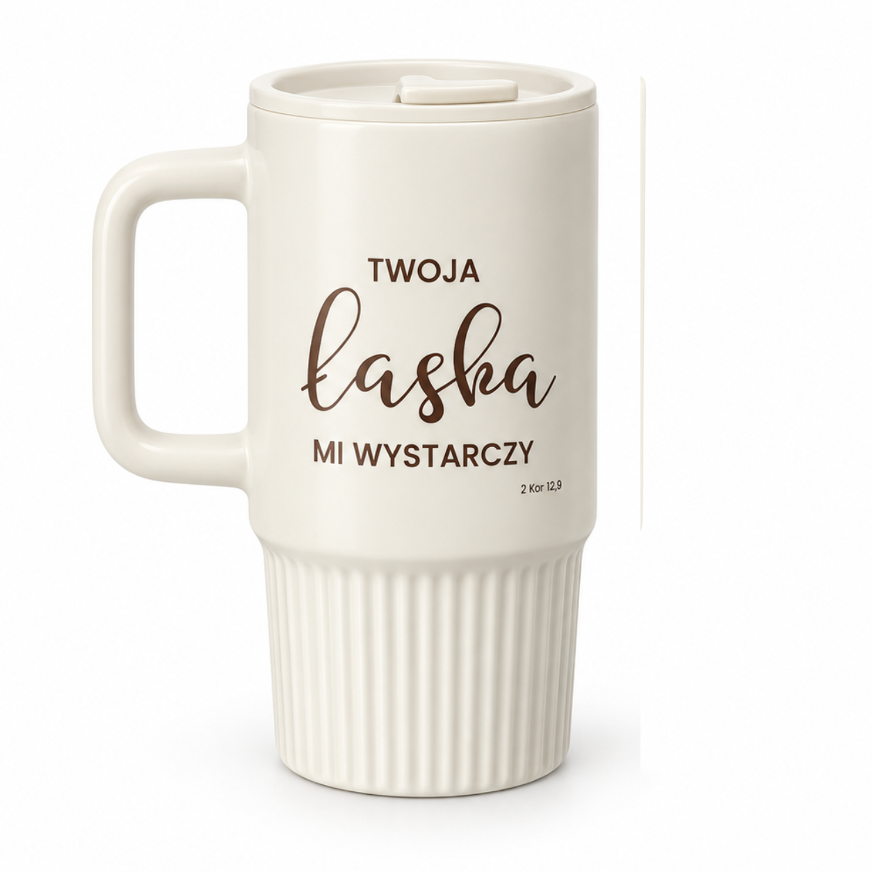 Kubek ceramiczny z pokrywką - Łaska Kubek ceramiczny z pokrywką - Łaska