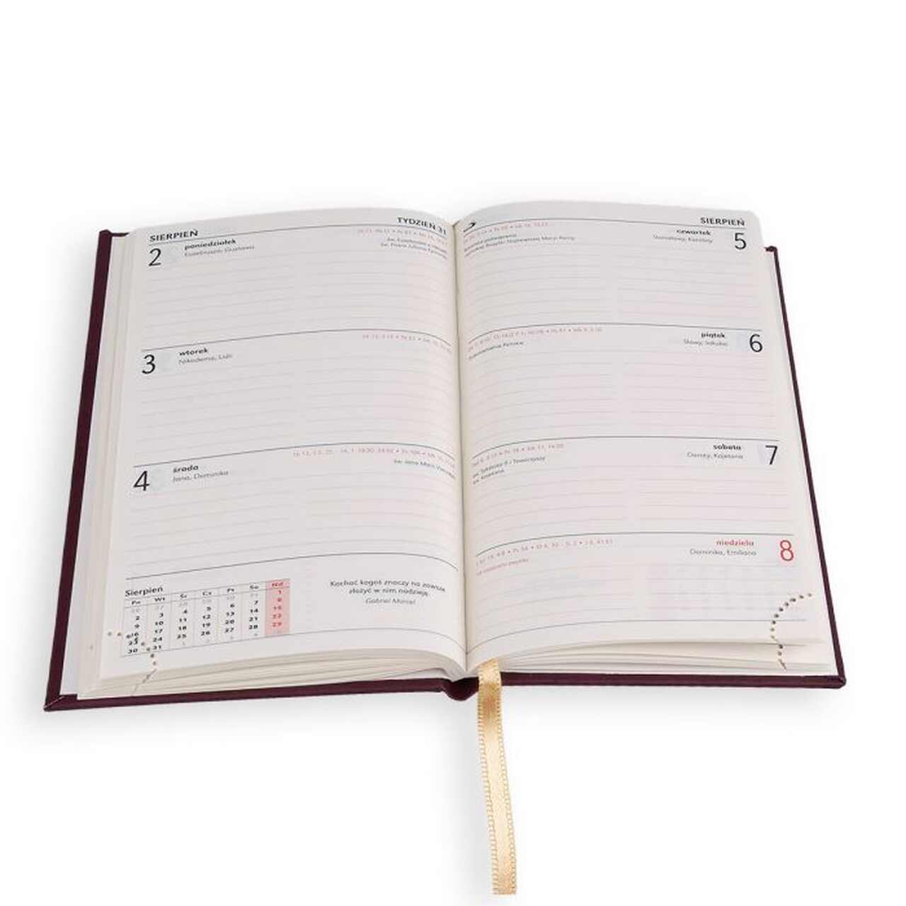 Terminarz - tygodniowy STANDARD 2027 - ornament Terminarz – tygodniowy STANDARD 2027 – ornament